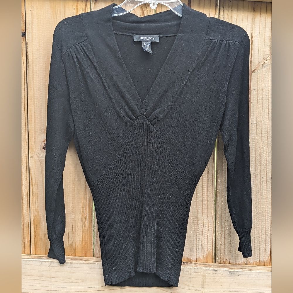 V Neck Ideology Long Sleeve Sweater